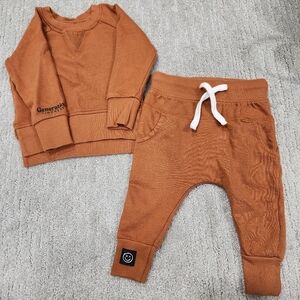 Kids Brown Sweatshirt and Joggers Set